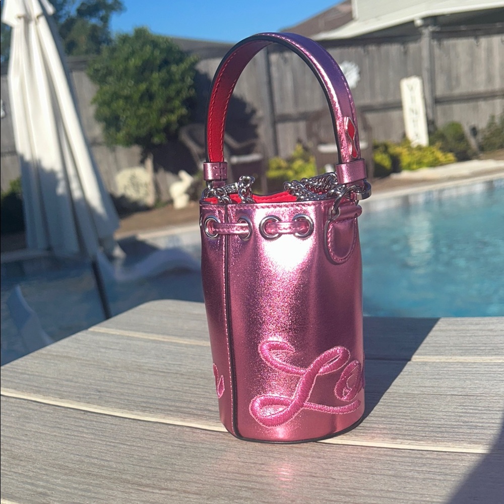 Christian Louboutin MINI Mary Jane Metallic Bucket Bag - Picture 5 of 11